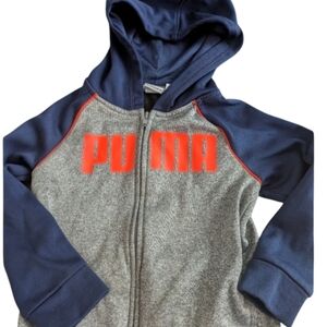 PUMA Kids Navy and Gray Hoodie